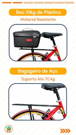 Garupa Reta Preta Para Bike Bagageiro