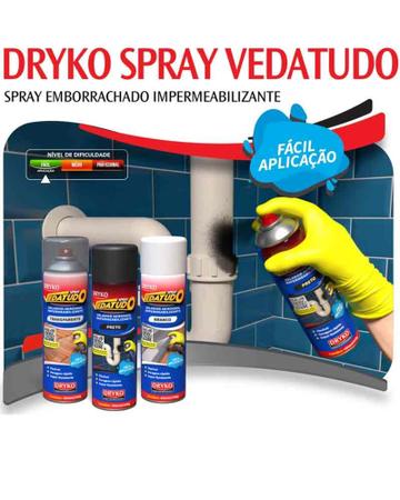 Imagem de Kit 2 Emborrachamento Spray TRANSPARENTE Dryko Vedatudo 400ml