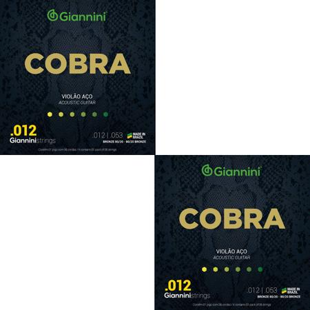 Jogo De Cordas Giannini Para Violão Aço Cobra 012 - Cordas para Violões -  Magazine Luiza