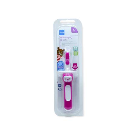 Imagem de Kit 2 escovas mam de dentes macia infantil para bebes massageadora cabo ergonomico