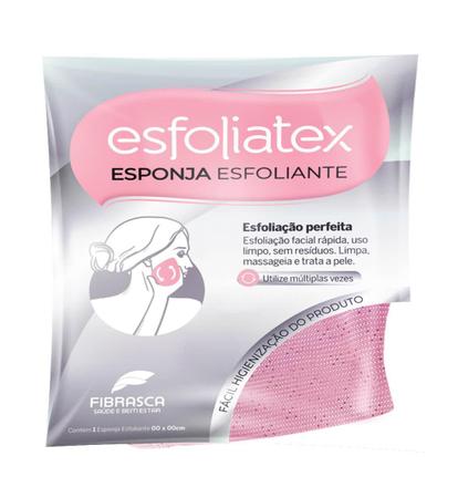 Imagem de Kit 2 Esponjas Esfoliante Facial Esfoliatex Rosa Fibrasca