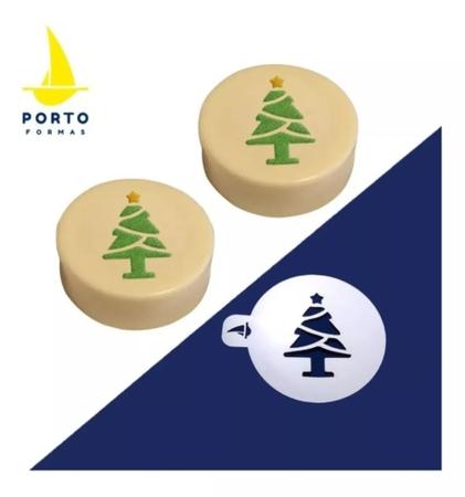 Kit 2 Estêncil 7cm Para Doces árvore De Natal Cod.355 - PORTO FORMAS Imagem de Kit 2 Estêncil 7cm Para Doces árvore De Natal Cod.355