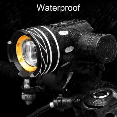 Imagem de Kit 2 Farol Led Forte para Bike à Prova da água Recarregável Lanterna Luz