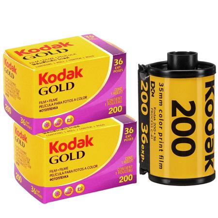 Imagem de Kit 2 Filmes 35mm Coloridos De 36 Poses Iso 200 Kodak Gold
