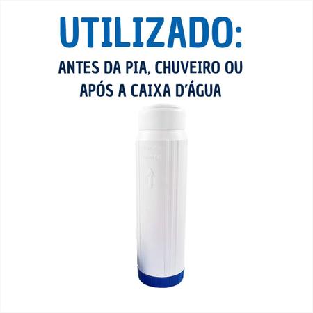 Imagem de Kit 2 Filtro Agua 9 3/4 Pou 2 Granulado Elimina 100% Cloro