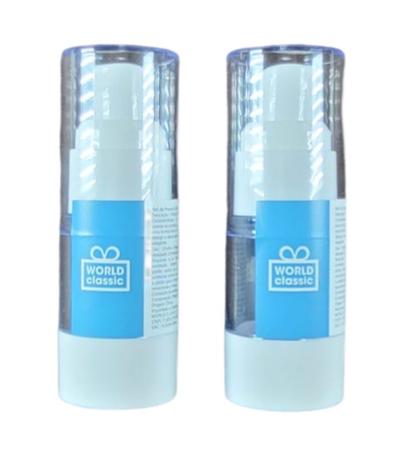 Imagem de Kit 2 frascos airless 15ml transparente spray de viagem para locoes e cosmeticos