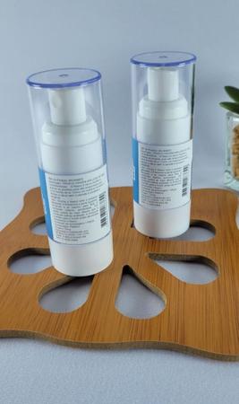 Imagem de Kit 2 frascos airless 15ml transparente spray de viagem para locoes e cosmeticos