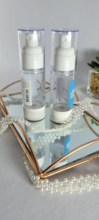 Imagem de Kit 2 frascos airless 30ml transparente spray de viagem para locoes e cosmeticos