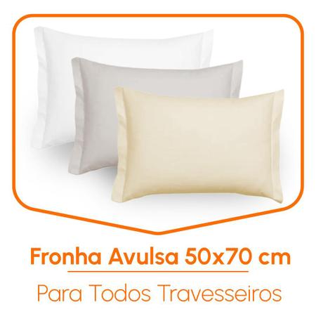 Imagem de Kit 2 Fronhas 100% Algodão180 Fios Capa de Travesseiro 50x70 cm Toque Suave Macio Alta Qualidade