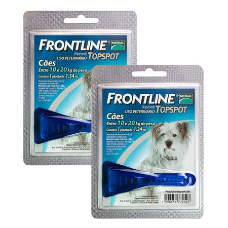 Imagem de Kit 2 Frontline Topspot para Cães 10 a 20kg com 1 Pipeta de 1,34ml