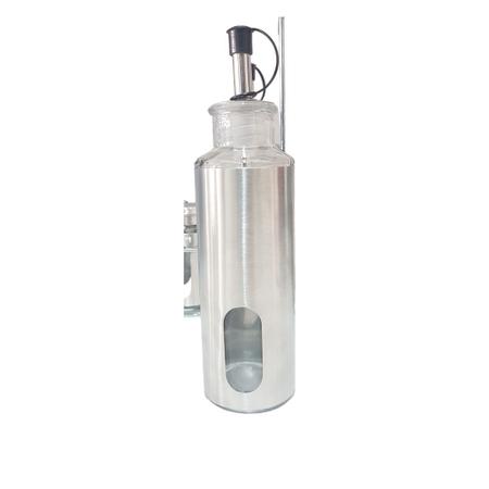 Kit 2 Galheteiros De Aço Inox Azeite E Vinagre Com Dosador - KIT GIRL Imagem de Kit 2 Galheteiros De Aço Inox Azeite E Vinagre Com Dosador