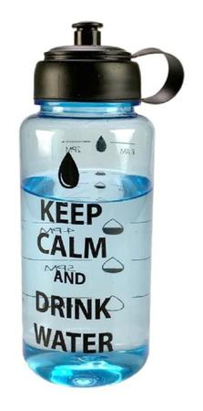 Imagem de Kit 2 Garrafa De Água 1 Litro Horário 8 Às18 Keep Calm Drink Water Rosa E Azul