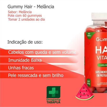 Imagem de kit 2 Gummy Hair Vitamin 60gms sabor MELANCIA