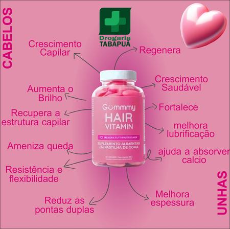 Imagem de kit 2 Gummy Hair Vitamin 60gms sabor Tutti Frutti Original