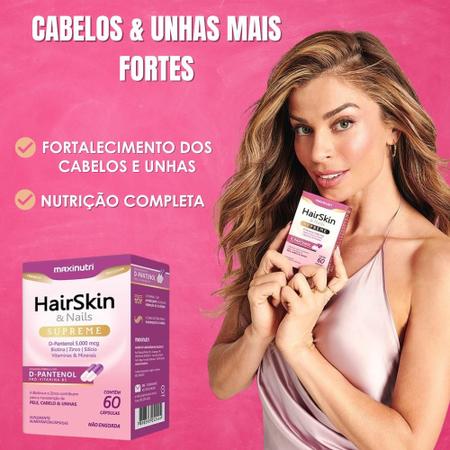 Imagem de Kit 2 HairSkin Supreme D-Pantenol + Biotina 60 Cáps Maxinutri