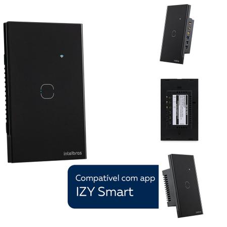 Imagem de Kit 2 Interruptores Smart Inteligente Touch Wi-fi 1 Tecla Ews 1001 Intelbras 