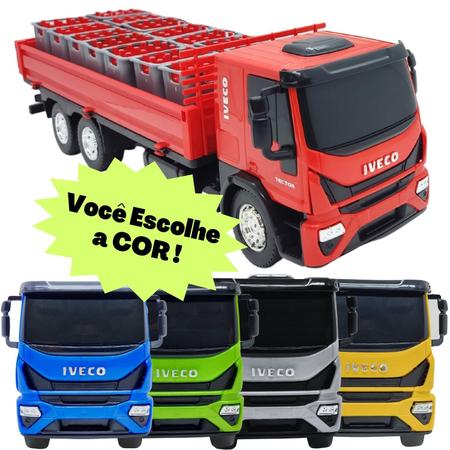 Caminhão de Brinquedo vermelho- IVECO Tector Dropside- ref 341 - USUAL -  Caminhões, Motos e Ônibus de Brinquedo - Magazine Luiza