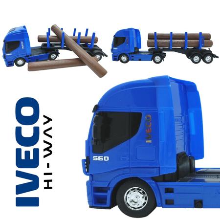 Caminhão de Brinquedo azul - IVECO Tector Dropside-ref 341 - USUAL -  Caminhões, Motos e Ônibus de Brinquedo - Magazine Luiza