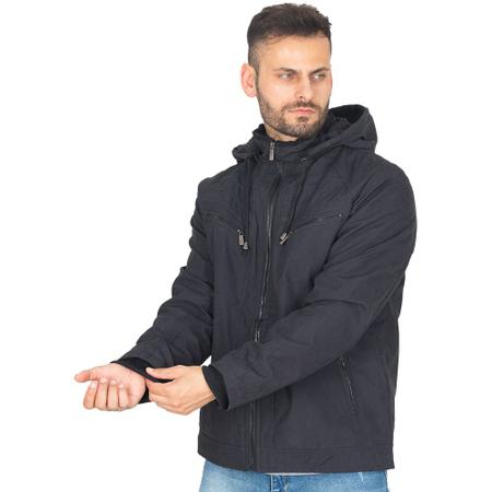 Kit 2 Jaquetas Sarja Peluciada Masculina Com Capuz Removível - Zafina Imagem de Kit 2 Jaquetas Sarja Peluciada Masculina Com Capuz Removível