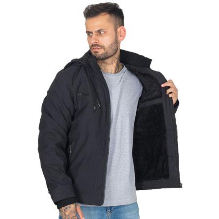 Kit 2 Jaquetas Sarja Peluciada Masculina Com Capuz Removível - Zafina Imagem de Kit 2 Jaquetas Sarja Peluciada Masculina Com Capuz Removível