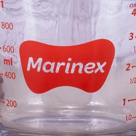 Imagem de Kit 2 Jarras De Vidro Medidora Temperado Marinex 1 Litro Com Alça