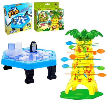 Jogo Infantil Kit Jogos Brinquedos Pinguim Numa Fria E Torre Maluca  Equilibrio Infantis Educativos Para Crianças Meninas Meninos Quebra Gelo  Brinquedo Selo Inmetro Art Brink