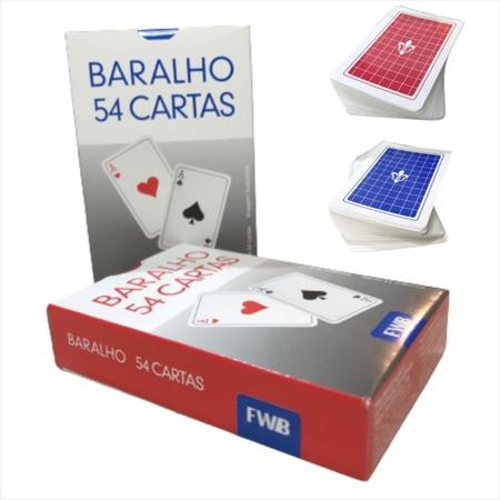 Imagem de Kit 2 Jogos de Baralho Com 54 Cartas De Papel