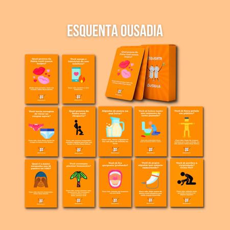 Kit 2 Jogos de Cartas Adulto Esquenta Pesadão + Esquenta Ousadia