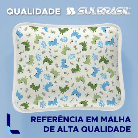 Jogo De Cama Berço 2 Peças Malha 120g/m² - Sul Brasil Desenho Do Tecido Bichinhos  Verde