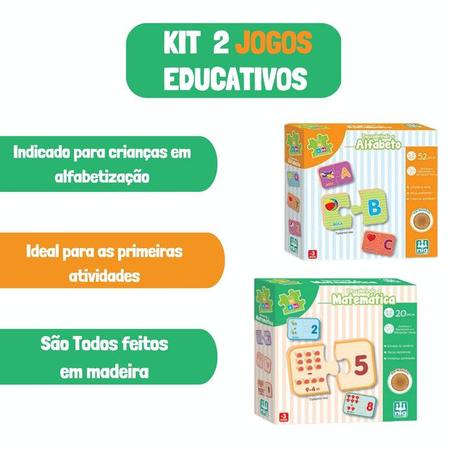 Kit Com 2 Jogos Infantis Educativos 4+ Anos Coleção Crescer Nig: Sílabas +  Alfabeto - Brinquedos Educativos - Magazine Luiza