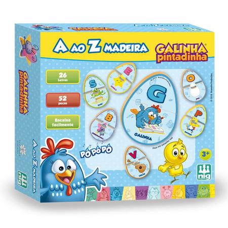 Kit 2 Jogos Infantil Educativo Da Galinha Pintadinha: Alfabeto A ao Z + Jogo  Da Memória Infantil 3 Anos +