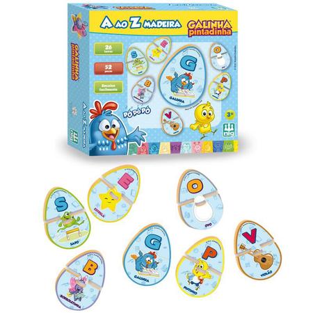 Kit 2 Jogos Infantil Educativo Da Galinha Pintadinha: Alfabeto A ao Z + Jogo  Da Memória Infantil 3 Anos +