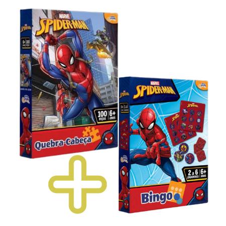 Kit 2 jogos pedagógicos spider-man bingo+ quebra cabeça - TOYSTER - Quebra  Cabeça - Magazine Luiza