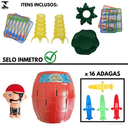 Kit 2 Jogos Pula Macaco + Pula Pirata Brinquedos Infantis Jogos Para  Criança Cada Macaco No Seu Galho Piratinha Barril - Art Brink - Outros Jogos  - Magazine Luiza