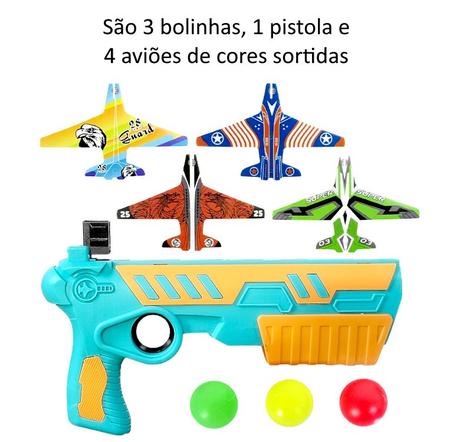 Pistola Lançador De Bolinha Kit 2 Arminha De Brinquedo