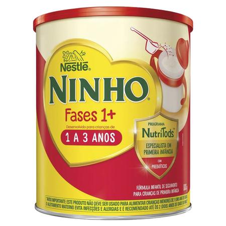 Imagem de Kit 2 latas leite em pó ninho infantil fases 1+ nestlé 800g