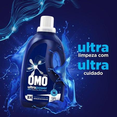 Imagem de Kit 2 Lava-Roupas Líquido Omo Ultra Power 1,8l