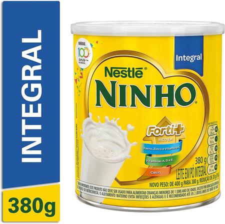 Imagem de kit 2 Leite em pó ninho integral Forti+ nestlé lata 380g