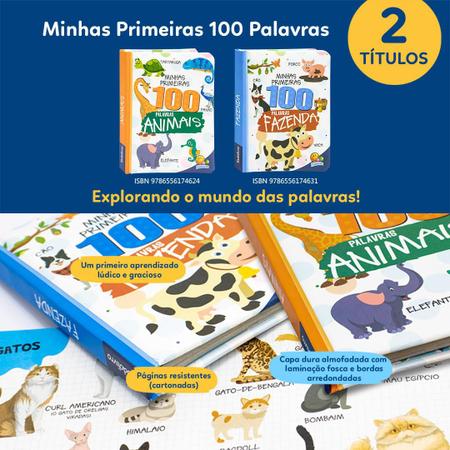 Imagem de Kit 2 Livro Infantil Minhas Primeiras 100 Palavras: Fazenda e Animais - Todolivro