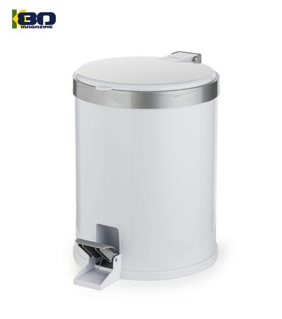 Imagem de Kit 2 Lixeira Cesto Lixo 5L Branca Pedal Banheiro Cozinha Escritorio