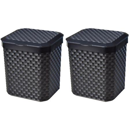 Imagem de Kit 2 Lixeiras 5L Cesto De Lixo Pia Cozinha Banheiro Rattan