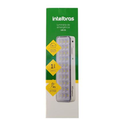 Imagem de Kit 2 Luminária Lâmpada Luz De Emergência Intelbras 30 Led