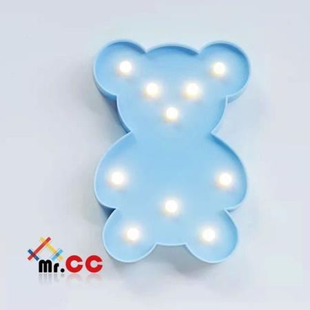 Imagem de Kit 2 Luminária Led Abajur Urso Decoração Festa Infantil