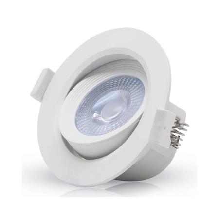 Imagem de Kit 2 Luminária Led Spot 7W Redondo Quadrado Embutido Branco Frio Quente 3000k 6500k Bivolt