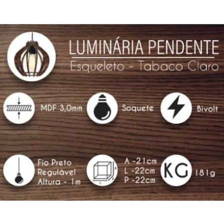 Kit 2 Lustre Luminária Pendente Redondo - Tabaco Claro - Cia Laser Imagem de Kit 2 Lustre Luminária Pendente Redondo - Tabaco Claro