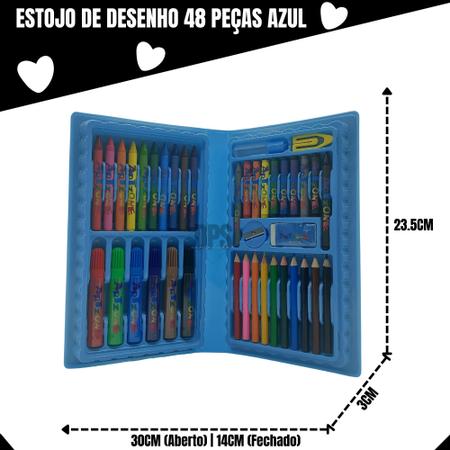 Kit Escolar Maleta de Pinturas de 68 Peças: Estimule a Criatividade c