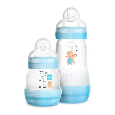 Imagem de Kit 2 Mamadeiras Easy Start Set 130/260ml Azul - MAM