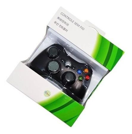 Kit 2 Controle Sem Fio Xbox360 Slim X360 Preto