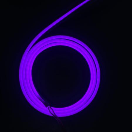 Imagem de Kit 2 Mangueiras LED Neon 12v Roxo 5 metros (10m totais) + fonte slim 10A