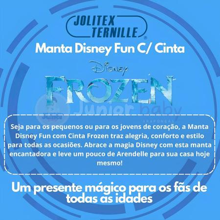 Imagem de Kit 2 Manta Infantil Frozen Disney Jolitex Para Criança Menina Feminino Mantinha Macia Solteira Azul